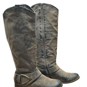 Madeline Over the Knee Charcoal Boots